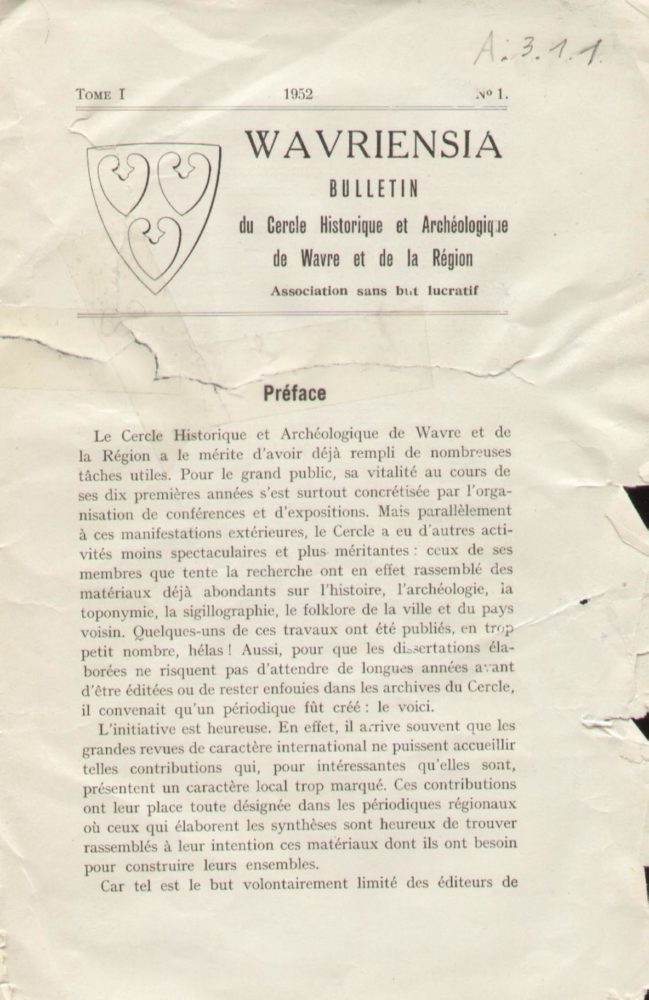 Bibliothèque de GéniWal (Wavriensia 1952 – 1-2-3-4)