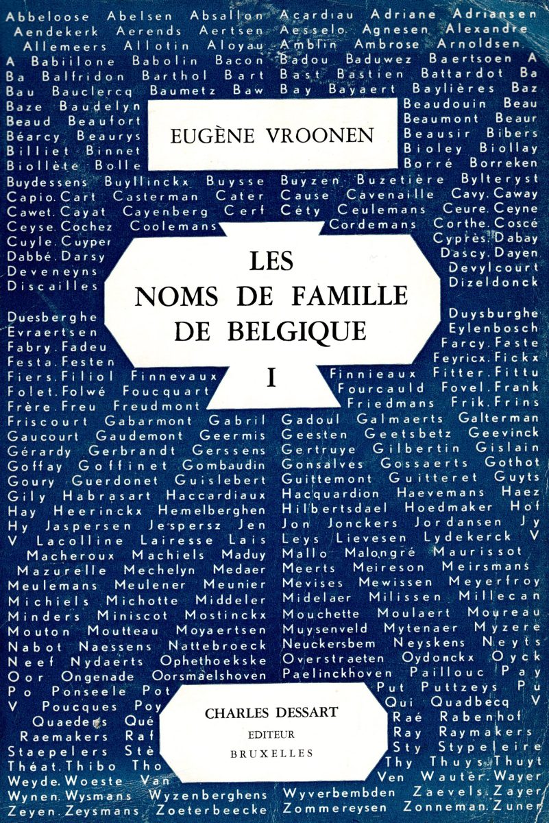 Les Noms de Famille de Belgique